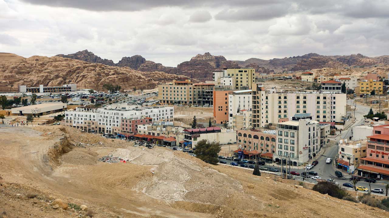 Panoramic view of city in Jordan