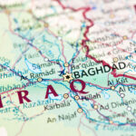 Iraq Baghdad highlighted in the map