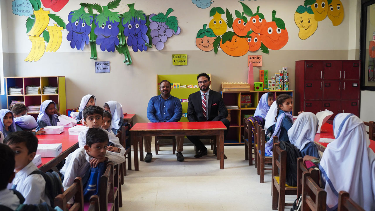 Children in a classroom